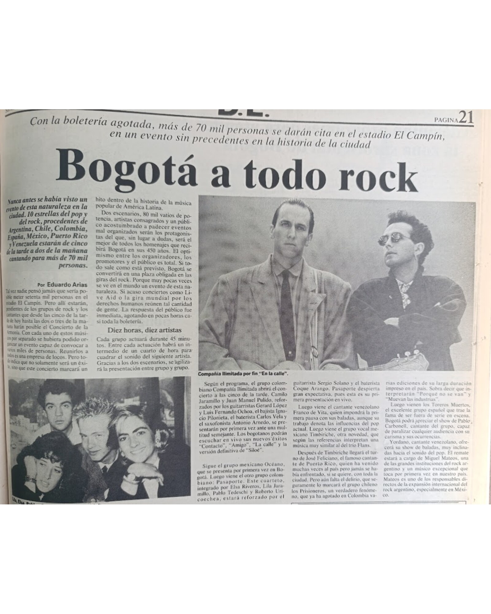 Bogotá a todo rock