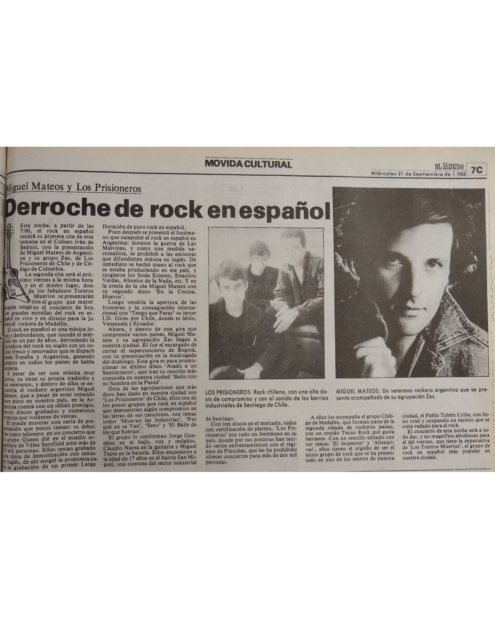 Derroche de rock en español