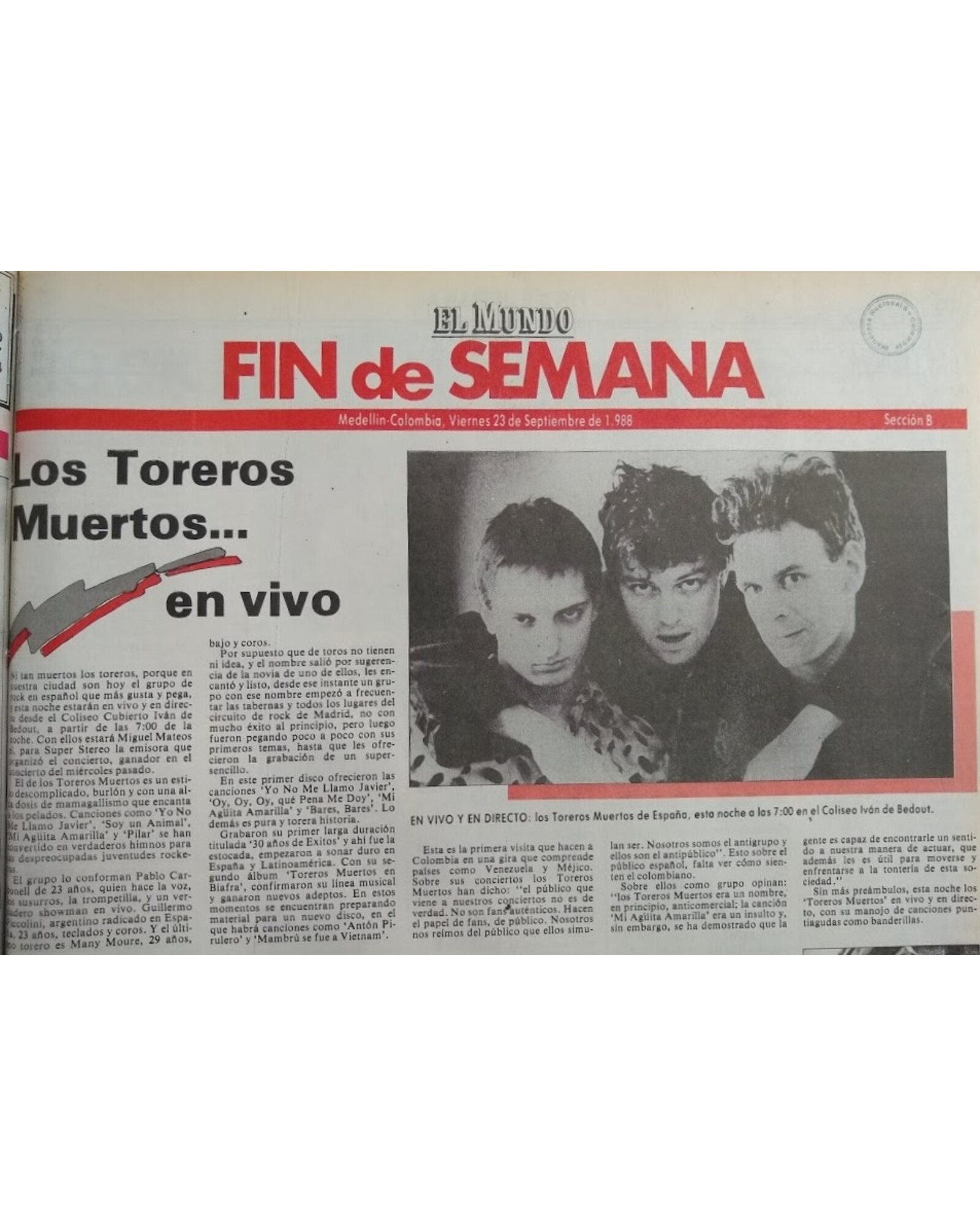 Los Toreros Muertos... en vivo