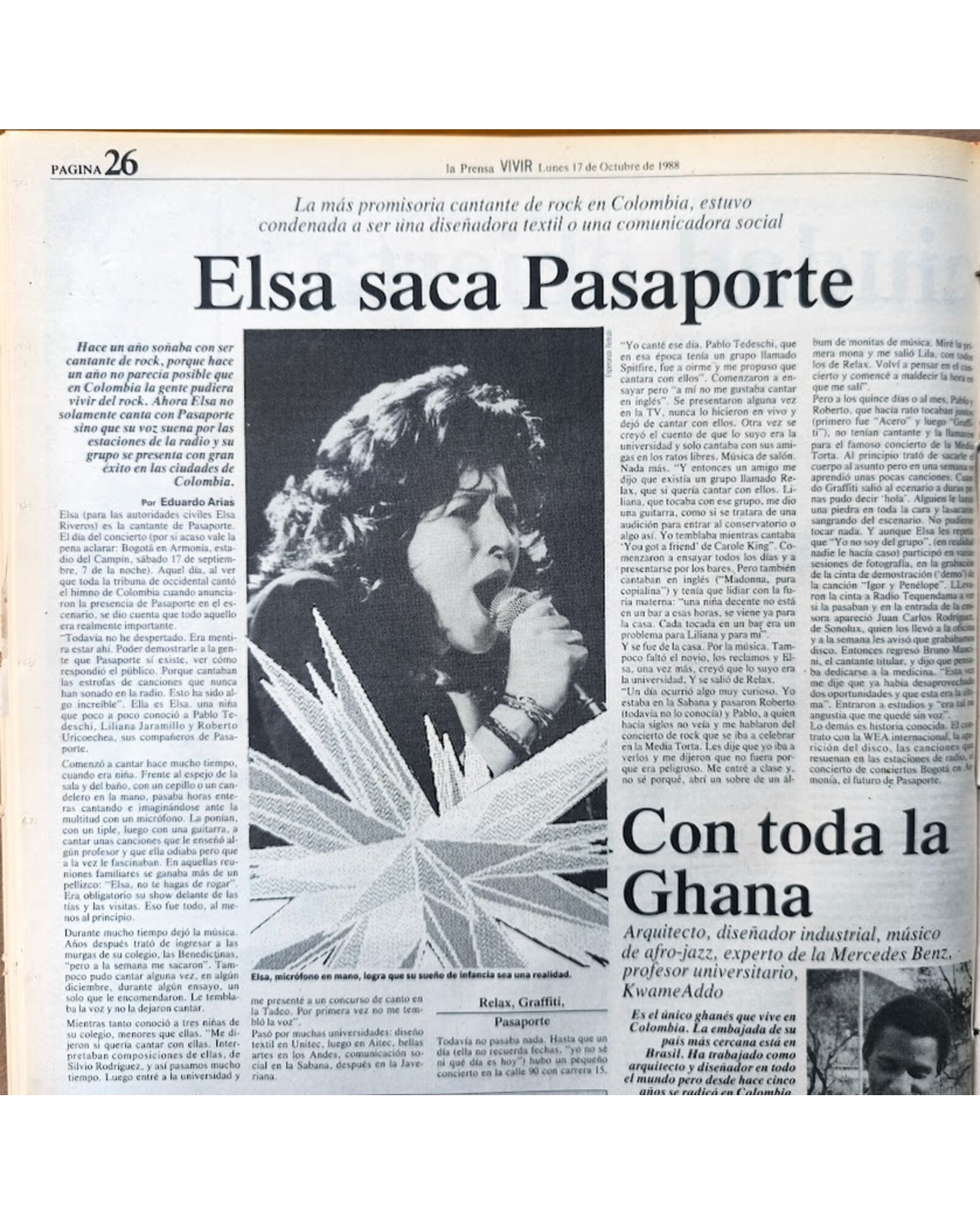 Elsa saca Pasaporte