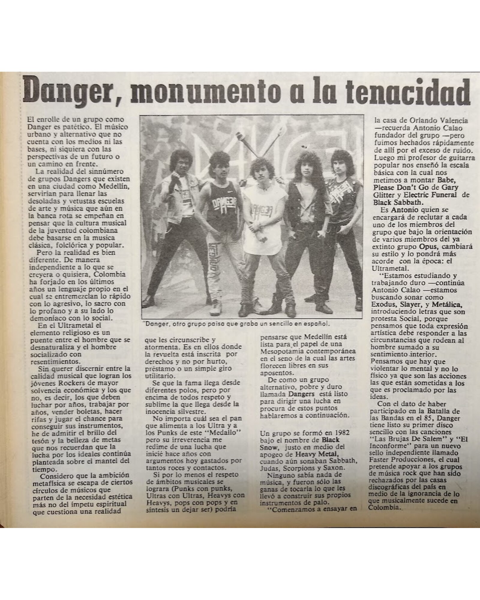 Danger, monumento a la tenacidad