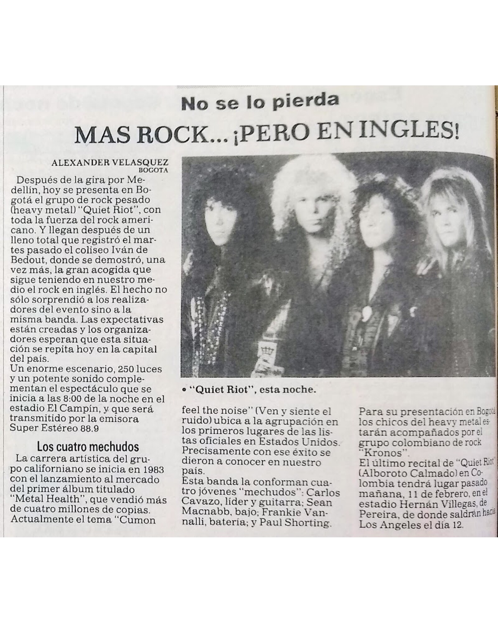 Más rock... ¡pero en inglés!