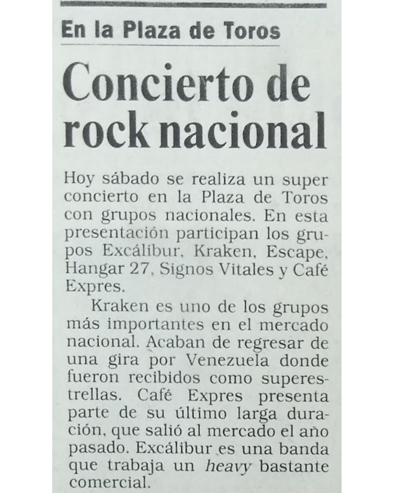 Concierto de rock nacional