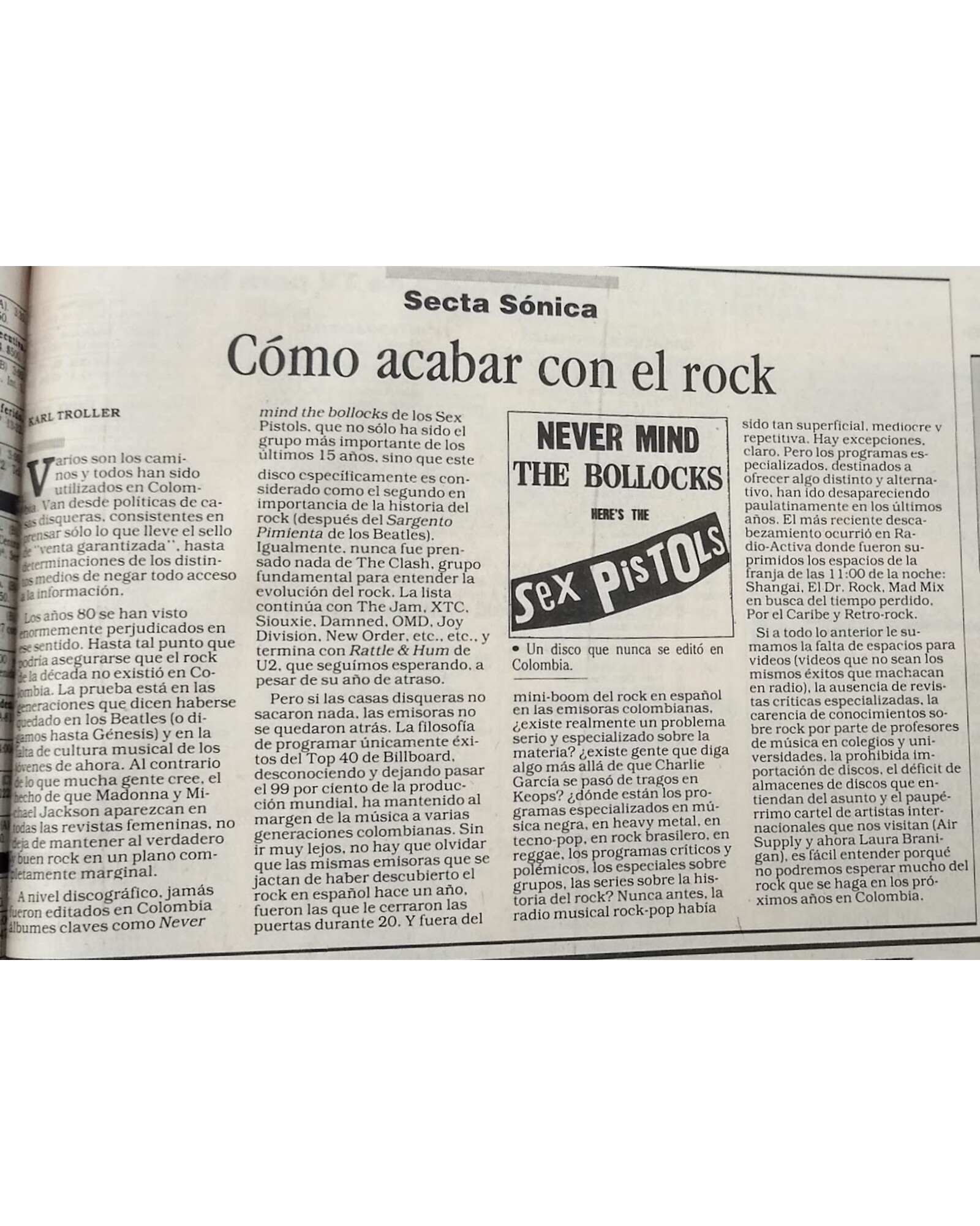 Cómo acabar con el rock
