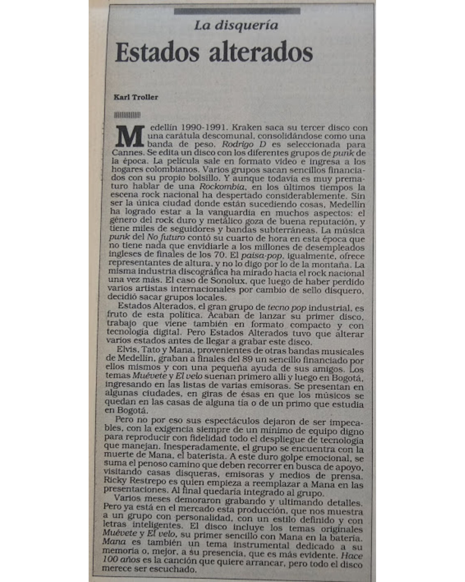 La disquería - Estados Alterados