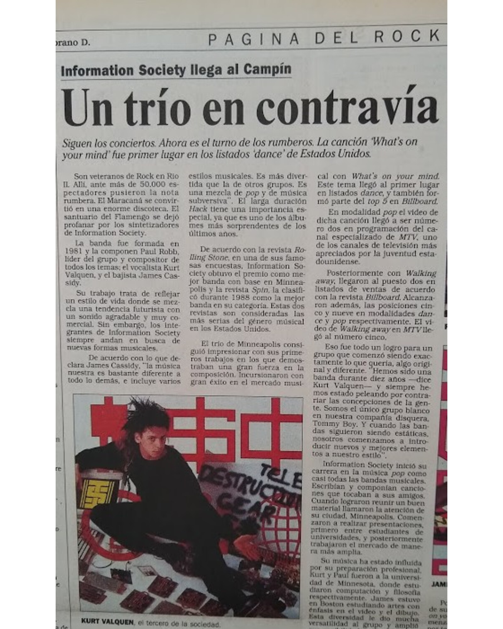 Un trío en contravía