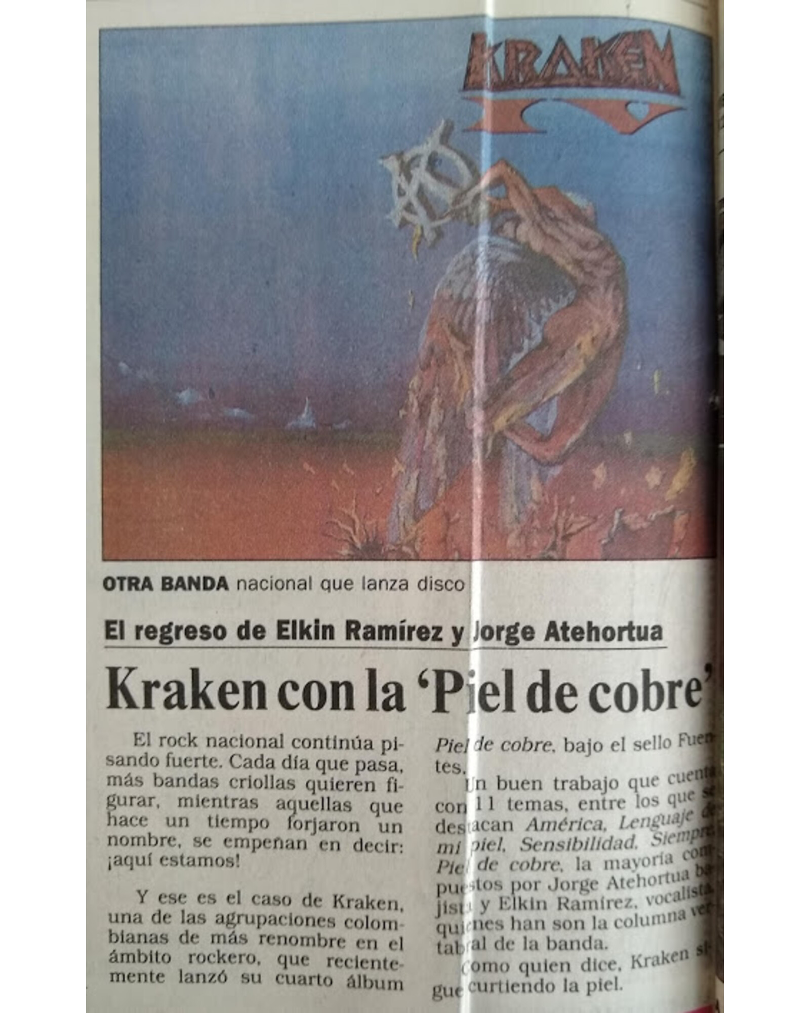 Kraken con la ´piel de cobre´
