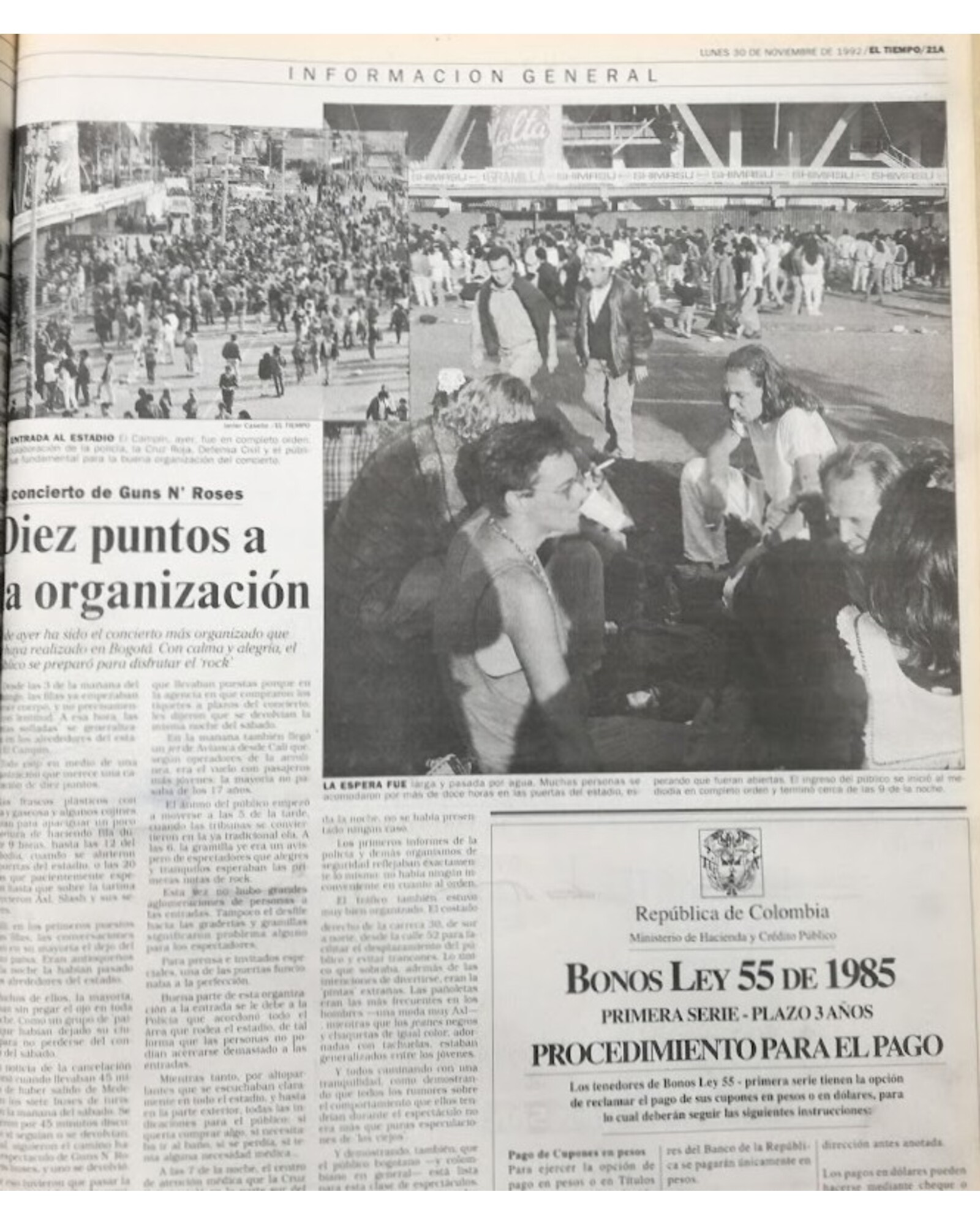 Concierto de Guns N’ Roses en Bogotá: Diez puntos a la organización