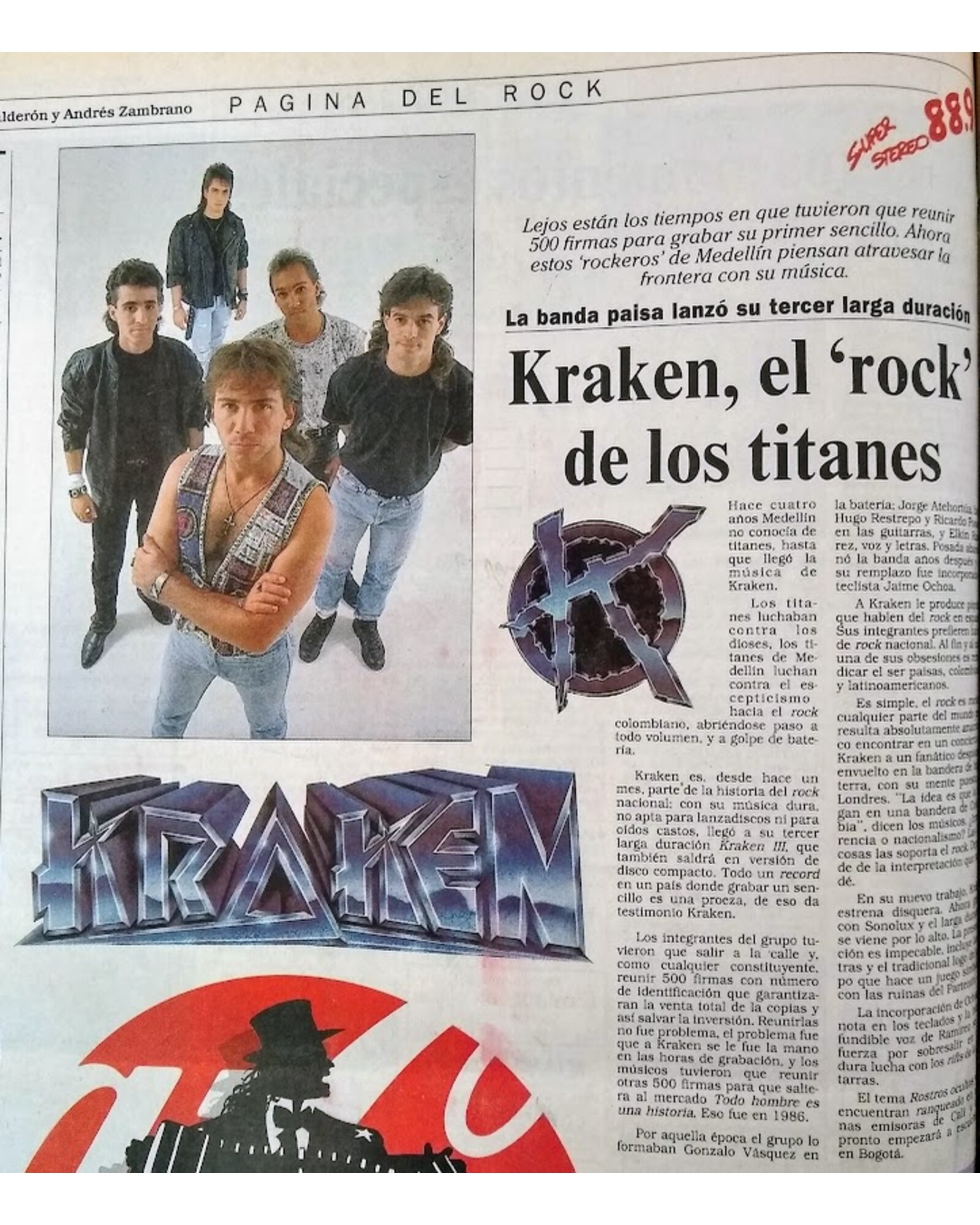 Kraken, el rock de los titanes
