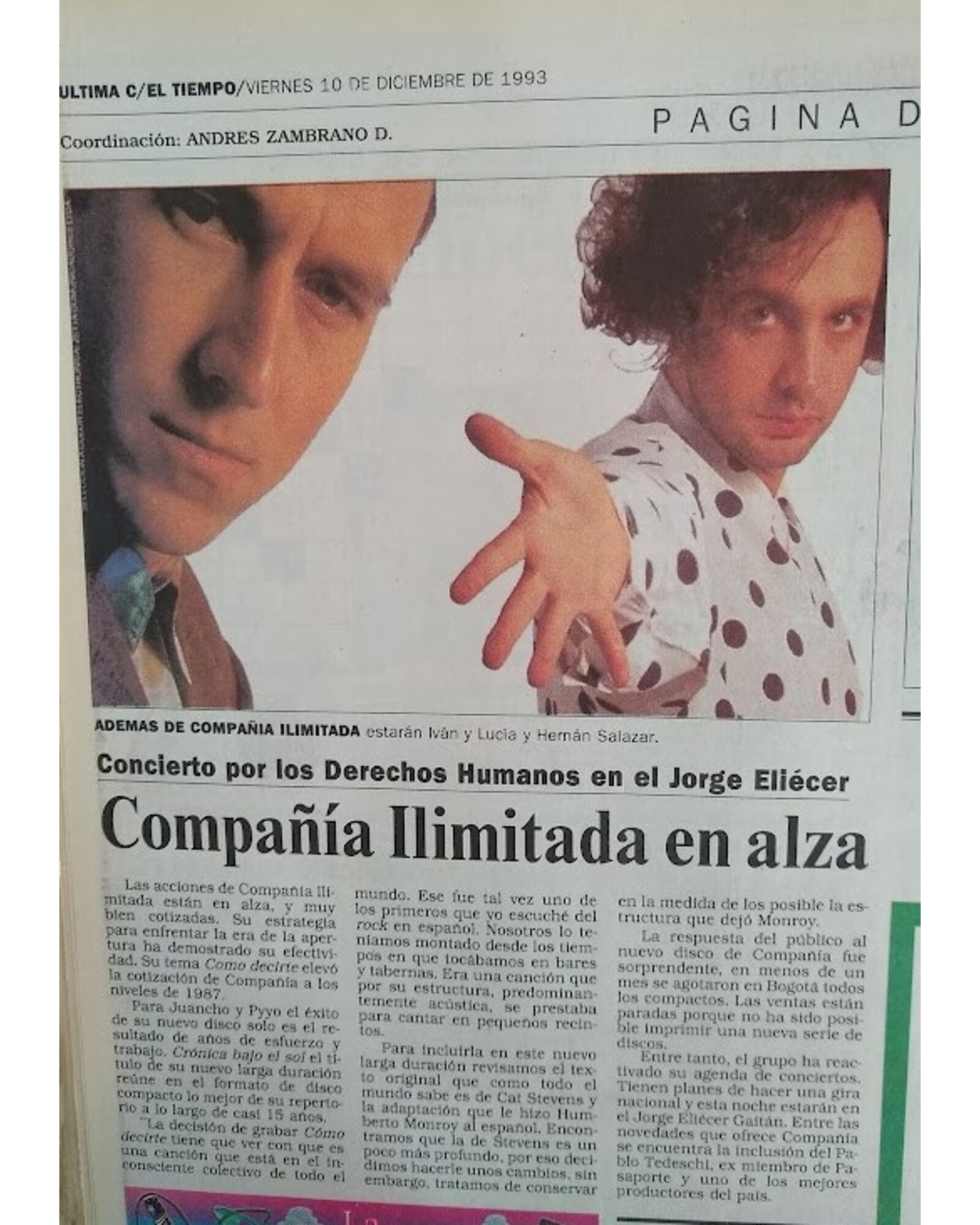 Compañía Ilimitada en alza