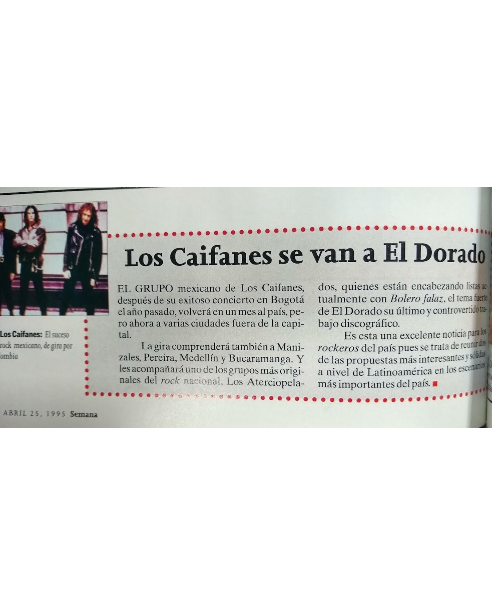 Los Caifanes se van a El Dorado