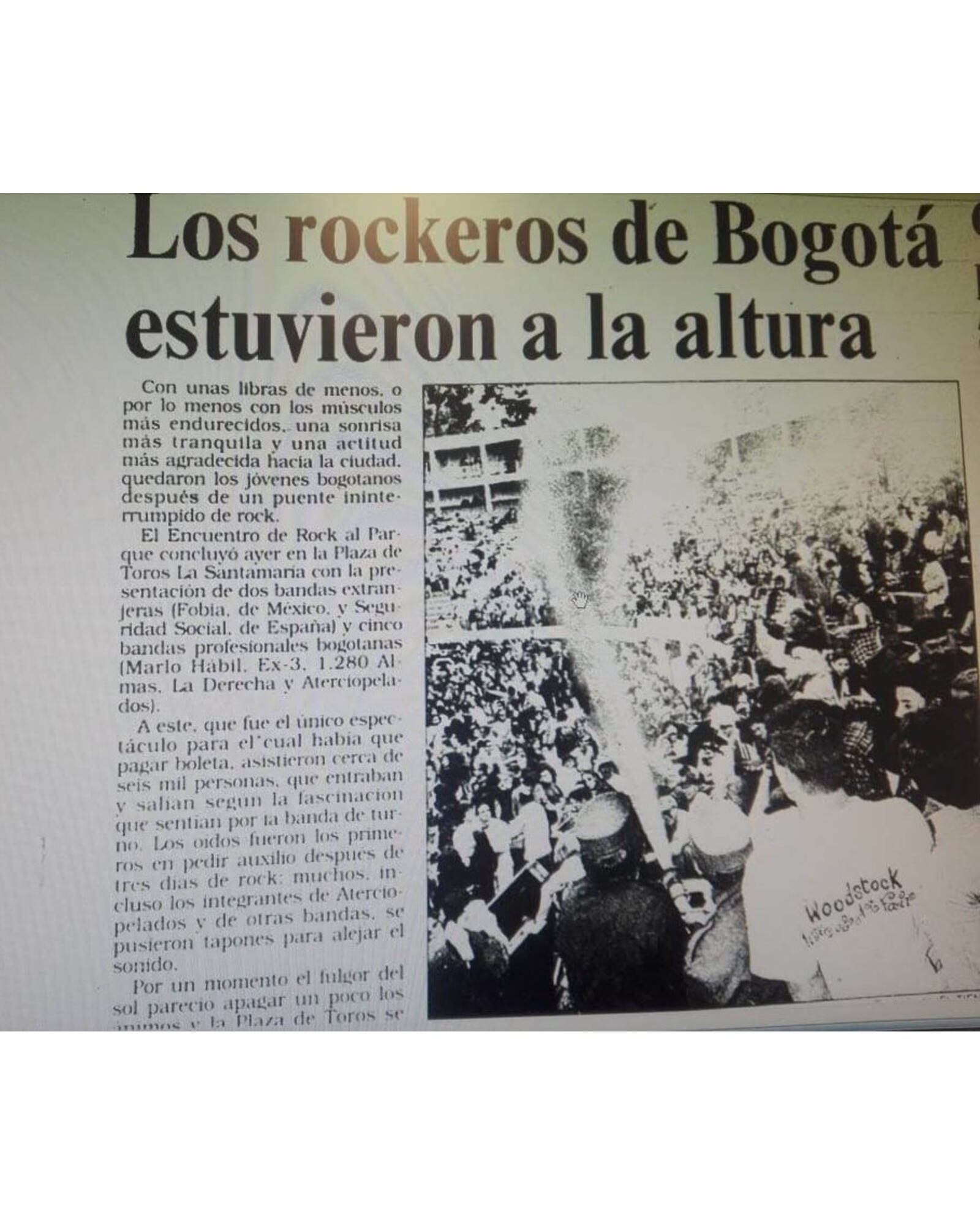 Los rockeros de Bogotá estuvieron a la altura