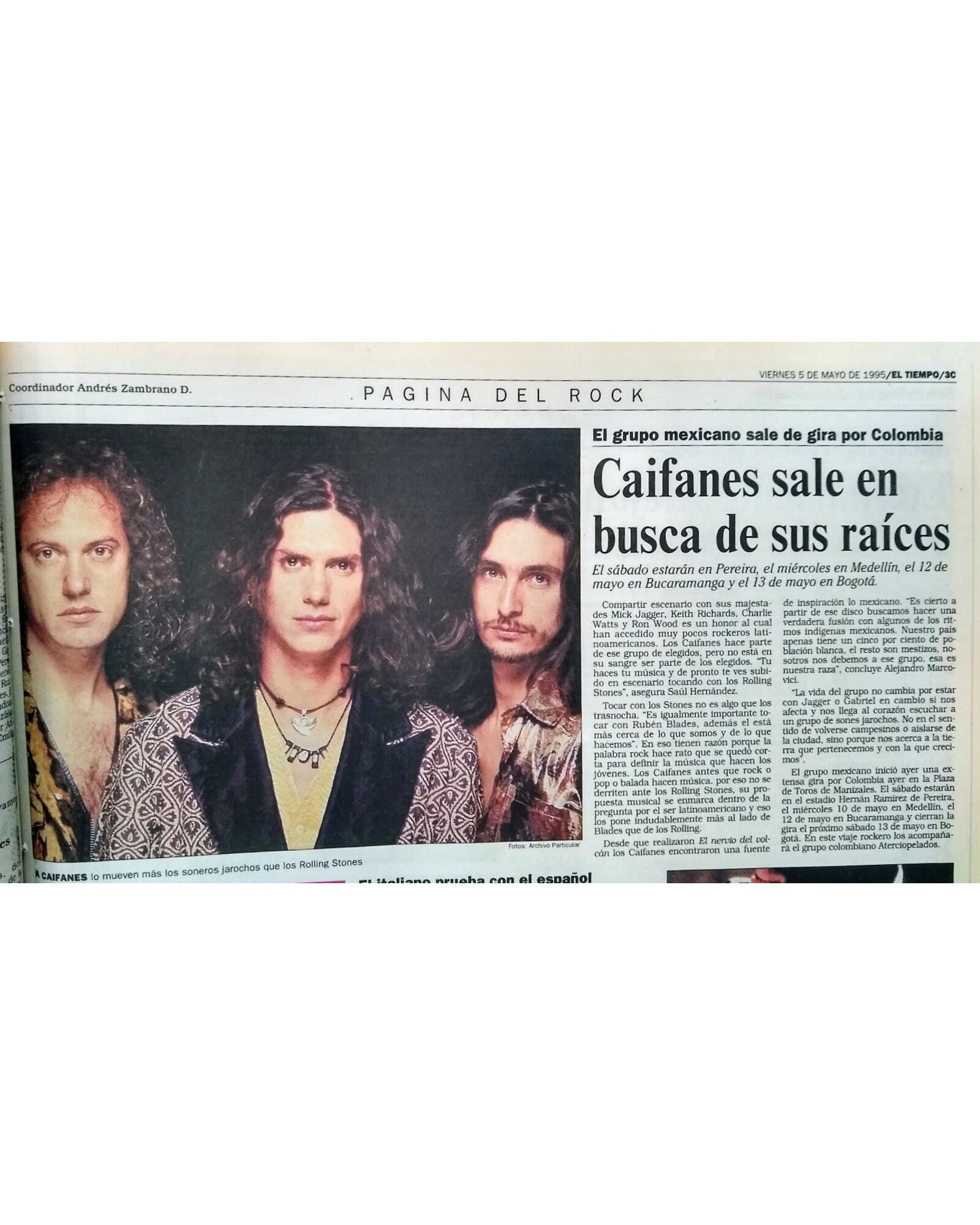 Caifanes sale en busca de sus raíces